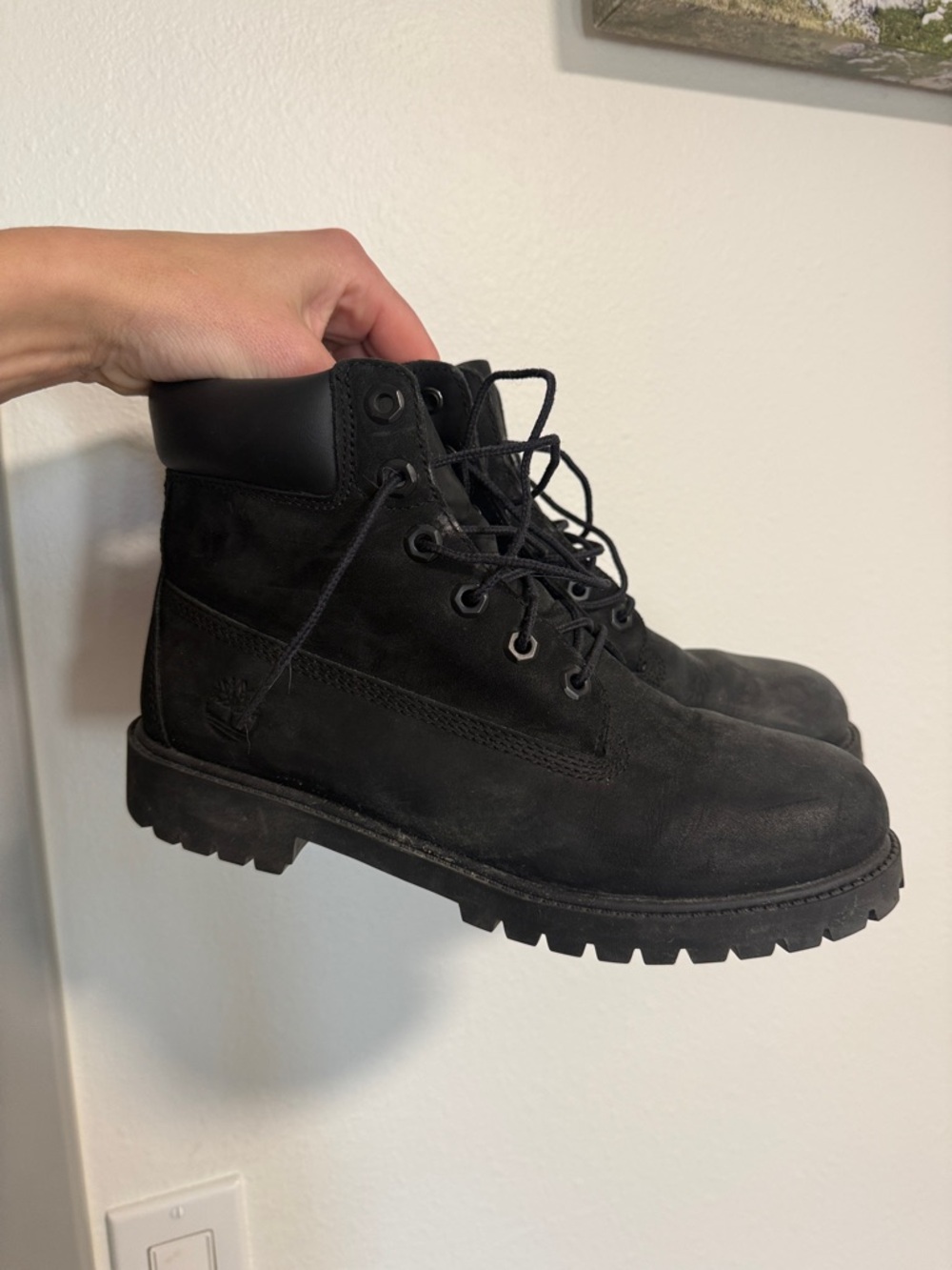 Timberland Black Men's Lace-Up Work Boots size 7
